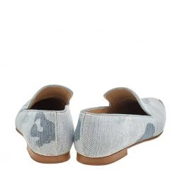 Stella McCartney Blue Camo Print Canvas Smoking Slippers Size 38 For Women -Stella McCartney Sales luxury women stella mccartney used shoes p604268 008