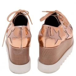 Stella McCartney Rose Gold Faux Leather Elyse Star Sneakers Size 37 For Women -Stella McCartney Sales luxury women stella mccartney used shoes p608018 005