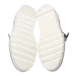 Stella McCartney Silver Faux Leather Odette Buckle Loafers Size 36 For Women -Stella McCartney Sales luxury women stella mccartney used shoes p608823 002