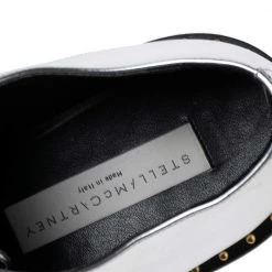 Stella McCartney Silver Faux Leather Odette Buckle Loafers Size 36 For Women -Stella McCartney Sales luxury women stella mccartney used shoes p608823 003