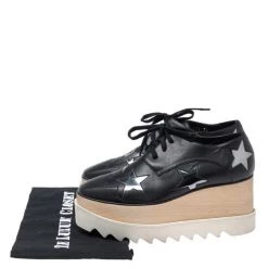 Stella McCartney Black Faux Leather Elyse Star Platform Derby Sneakers Size 36 For Women -Stella McCartney Sales luxury women stella mccartney used shoes p608840 1647232666 004