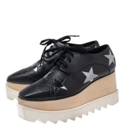 Stella McCartney Black Faux Leather Elyse Star Platform Derby Sneakers Size 36 For Women -Stella McCartney Sales luxury women stella mccartney used shoes p608840 1647232669 005