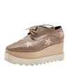 Stella McCartney Beige Faux Leather Elyse Star Platform Lace Up Derby Size 37.5 For Women -Stella McCartney Sales luxury women stella mccartney used shoes p610216 006