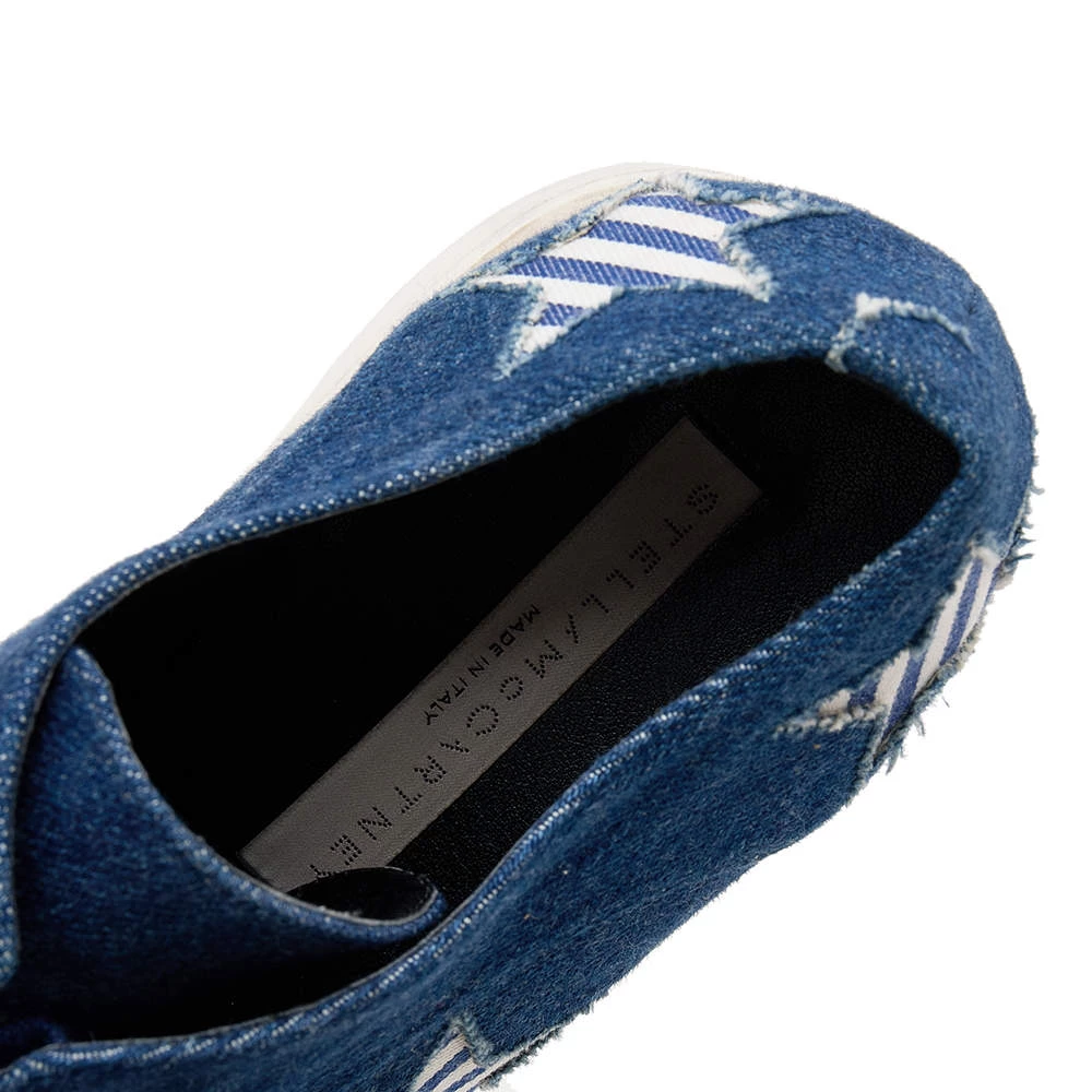Stella McCartney Blue Denim Elyse Star Platform Lace Up Sneakers Size 35 For Women 9 Stella McCartney Blue Denim Elyse Star Platform Lace Up Sneakers Size 35 For Women - Image 7
