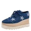 Stella McCartney Blue Denim Elyse Star Platform Lace Up Sneakers Size 35 For Women -Stella McCartney Sales luxury women stella mccartney used shoes p610503 006