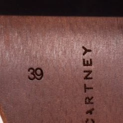 Stella McCartney Black Faux Leather Wooden Platform Sandals Size 39 For Women -Stella McCartney Sales luxury women stella mccartney used shoes p614678 009