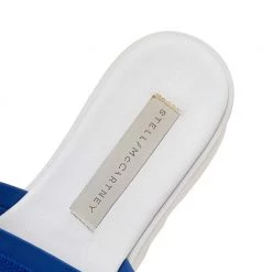 Stella McCartney Blue Faux Leather And Fabric Platform Slides Sandals Size 36 For Women -Stella McCartney Sales luxury women stella mccartney used shoes p615351 007