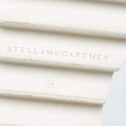 Stella McCartney Silver Faux Leather Elyse Star Sneakers Size 38 For Women -Stella McCartney Sales luxury women stella mccartney used shoes p622633 004