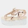 Stella McCartney Metallic Bronze Faux Patent Leather Hackney Platform Sandals Size 36 For Women -Stella McCartney Sales luxury women stella mccartney used shoes p622676 1649824772 003
