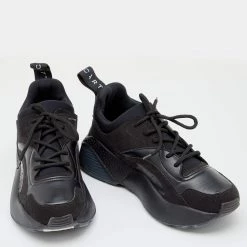Stella McCartney Black Neoprene, Faux Leather And Faux Suede Eclypse Chunky Sneakers Size 38 For Women -Stella McCartney Sales luxury women stella mccartney used shoes p625059 001