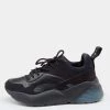 Stella McCartney Black Neoprene, Faux Leather And Faux Suede Eclypse Chunky Sneakers Size 38 For Women -Stella McCartney Sales luxury women stella mccartney used shoes p625059 002