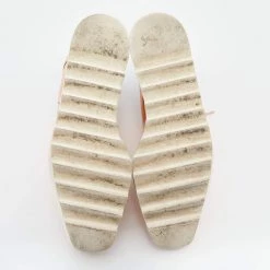 Stella McCartney Metallic Rose Gold Faux Patent Leather Elyse Star Platform Lace Up Sneakers Size 38 For Women -Stella McCartney Sales luxury women stella mccartney used shoes p629449 008