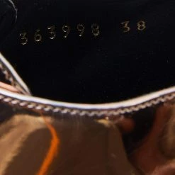 Stella McCartney Metallic Rose Gold Faux Patent Leather Elyse Star Platform Lace Up Sneakers Size 38 For Women -Stella McCartney Sales luxury women stella mccartney used shoes p629449 009