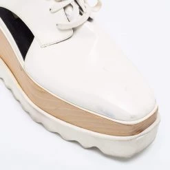 Stella McCartney White Faux Leather Coutout Elyse Sneakers Size 38.5 For Women -Stella McCartney Sales luxury women stella mccartney used shoes p631090 003