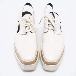 Stella McCartney White Faux Leather Coutout Elyse Sneakers Size 38.5 For Women -Stella McCartney Sales luxury women stella mccartney used shoes p631090 005