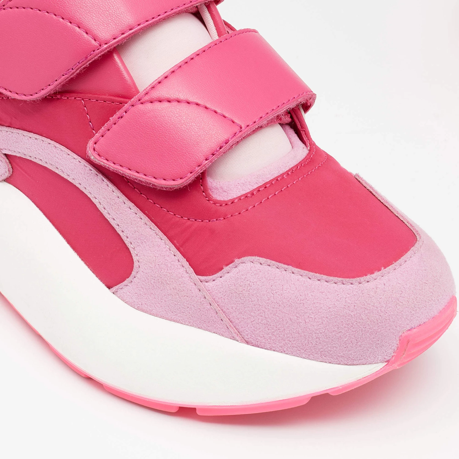 Stella McCartney Pink Faux Leather And Fabric Velcro Strap Eclypse Low Top Sneakers Size 37 For Women 9 Stella McCartney Pink Faux Leather And Fabric Velcro Strap Eclypse Low Top Sneakers Size 37 For Women - Image 7