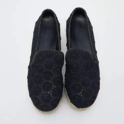 Stella McCartney Black Crochet And Canvas Platform Slip On Sneakers Size 38 For Women 13 Stella McCartney Black Crochet And Canvas Platform Slip On Sneakers Size 38 For Women -Stella McCartney Sales luxury women stella mccartney used shoes p636296 004