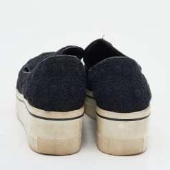 Stella McCartney Black Crochet And Canvas Platform Slip On Sneakers Size 38 For Women 15 Stella McCartney Black Crochet And Canvas Platform Slip On Sneakers Size 38 For Women -Stella McCartney Sales luxury women stella mccartney used shoes p636296 007