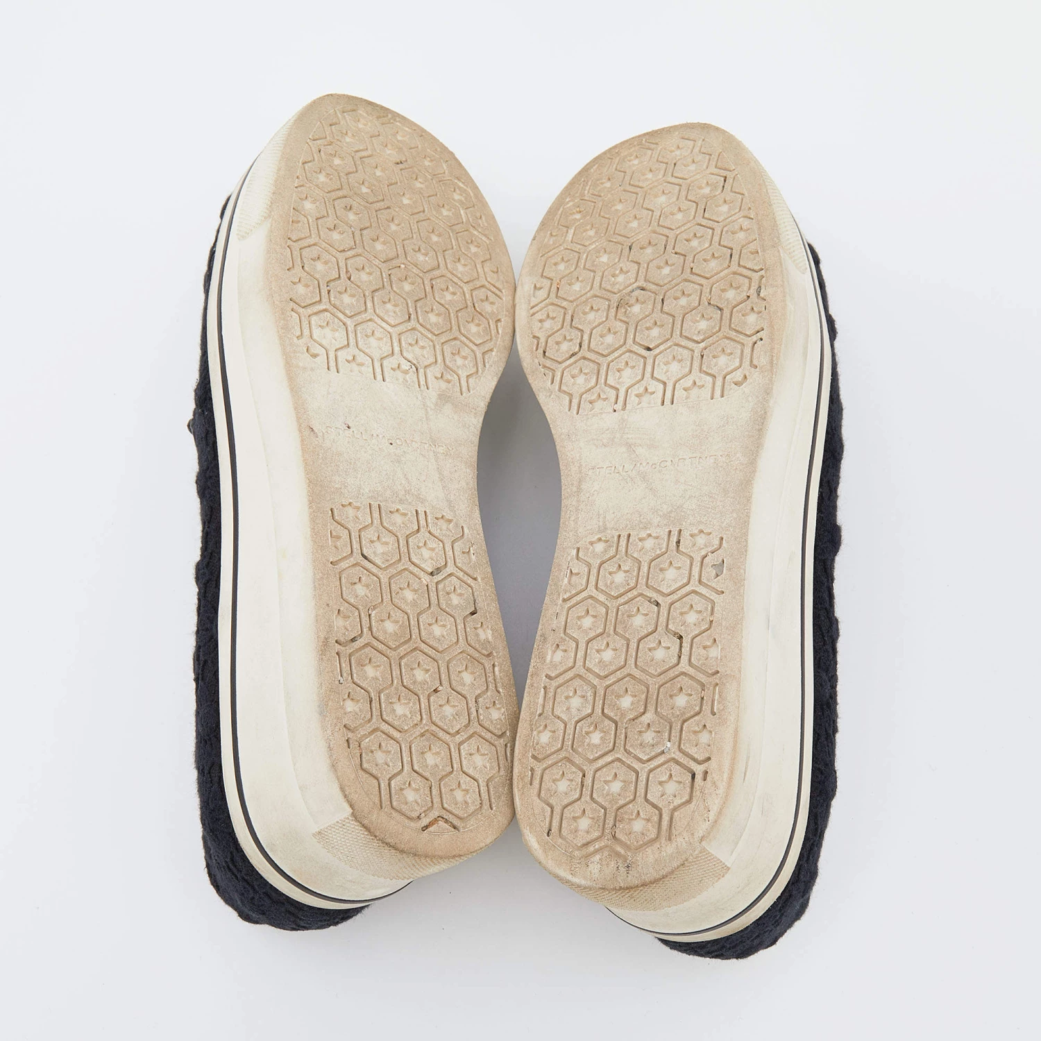 Stella McCartney Black Crochet And Canvas Platform Slip On Sneakers Size 38 For Women 8 Stella McCartney Black Crochet And Canvas Platform Slip On Sneakers Size 38 For Women - Image 6