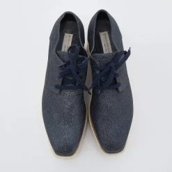 Stella McCartney Metallic Glitter Elyse Platform Derby Sneakers Size 38 For Women -Stella McCartney Sales luxury women stella mccartney used shoes p636363 004