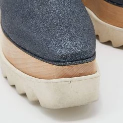 Stella McCartney Metallic Glitter Elyse Platform Derby Sneakers Size 38 For Women -Stella McCartney Sales luxury women stella mccartney used shoes p636363 006