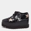 Stella McCartney Black Faux Leather Elyse Star Platform Lace Up Sneakers Size 37 For Women 2 Stella McCartney Black Faux Leather Elyse Star Platform Lace Up Sneakers Size 37 For Women -Stella McCartney Sales luxury women stella mccartney used shoes p642133 006