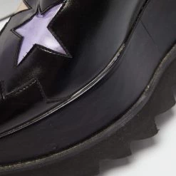 Stella McCartney Black Faux Leather Elyse Star Platform Lace Up Sneakers Size 37 For Women -Stella McCartney Sales luxury women stella mccartney used shoes p642133 007
