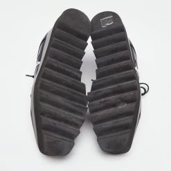 Stella McCartney Black Faux Leather Elyse Star Platform Lace Up Sneakers Size 37 For Women -Stella McCartney Sales luxury women stella mccartney used shoes p642133 008