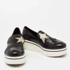 Stella McCartney Black Faux Leather Binx Star Slip On Platform Sneakers Size 40 For Women -Stella McCartney Sales luxury women stella mccartney used shoes p646627 004