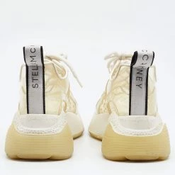 Stella McCartney White PVC And Faux Leather Eclypse Sneakers Size 38 For Women -Stella McCartney Sales luxury women stella mccartney used shoes p647960 010