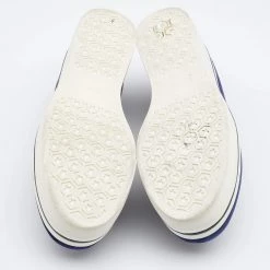 Stella McCartney Blue Velvet And Faux Leather Binx Chain Platform Loafers Size 38 For Women -Stella McCartney Sales luxury women stella mccartney used shoes p648988 001