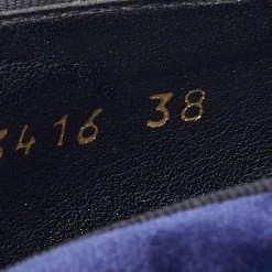 Stella McCartney Blue Velvet And Faux Leather Binx Chain Platform Loafers Size 38 For Women -Stella McCartney Sales luxury women stella mccartney used shoes p648988 002