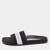 Stella McCartney Black/White Faux Suede And Canvas Logo Slide Slippers Size 36 For Women 1 Stella McCartney Black/White Faux Suede And Canvas Logo Slide Slippers Size 36 For Women -Stella McCartney Sales luxury women stella mccartney used shoes p649633 004