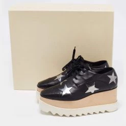 Stella McCartney Black Faux Leather Elyse Star Platform Derby Size 36 For Women -Stella McCartney Sales luxury women stella mccartney used shoes p649871 003