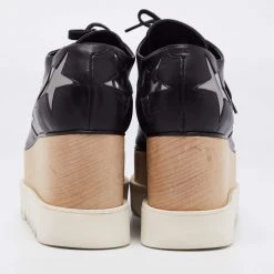 Stella McCartney Black Faux Leather Elyse Star Platform Derby Size 36 For Women -Stella McCartney Sales luxury women stella mccartney used shoes p649871 008