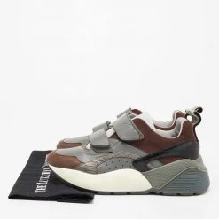 Stella McCartney Multicolor Faux Suede/Croc Embossed Leather Eclypse Velcro Strap Sneakers Size 40 For Women -Stella McCartney Sales luxury women stella mccartney used shoes p656723 001