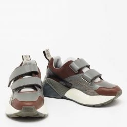 Stella McCartney Multicolor Faux Suede/Croc Embossed Leather Eclypse Velcro Strap Sneakers Size 40 For Women -Stella McCartney Sales luxury women stella mccartney used shoes p656723 005