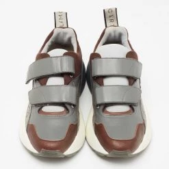 Stella McCartney Multicolor Faux Suede/Croc Embossed Leather Eclypse Velcro Strap Sneakers Size 40 For Women -Stella McCartney Sales luxury women stella mccartney used shoes p656723 006