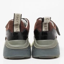 Stella McCartney Multicolor Faux Suede/Croc Embossed Leather Eclypse Velcro Strap Sneakers Size 40 For Women -Stella McCartney Sales luxury women stella mccartney used shoes p656723 007