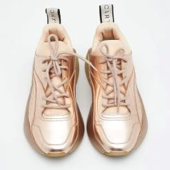 Stella McCartney Metallic Rose Gold Faux Leather Eclypse Sneakers Size 37 For Women -Stella McCartney Sales luxury women stella mccartney used shoes p661149 006