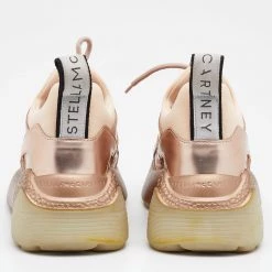 Stella McCartney Metallic Rose Gold Faux Leather Eclypse Sneakers Size 37 For Women -Stella McCartney Sales luxury women stella mccartney used shoes p661149 009