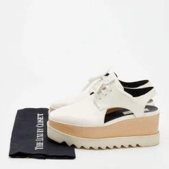 Stella McCartney White Faux Leather Elyse Cut Out Platform Lace Up Derby Size 40 For Women 19 Stella McCartney White Faux Leather Elyse Cut Out Platform Lace Up Derby Size 40 For Women -Stella McCartney Sales luxury women stella mccartney used shoes p668357 1656654494 001