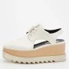 Stella McCartney White Faux Leather Elyse Cut Out Platform Lace Up Derby Size 40 For Women -Stella McCartney Sales luxury women stella mccartney used shoes p668357 1656654497 002