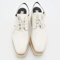 Stella McCartney White Faux Leather Elyse Cut Out Platform Lace Up Derby Size 40 For Women 13 Stella McCartney White Faux Leather Elyse Cut Out Platform Lace Up Derby Size 40 For Women -Stella McCartney Sales luxury women stella mccartney used shoes p668357 1656654504 004