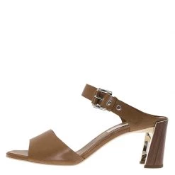 Stella McCartney Brown Faux Leather Buckle Mules Size 40.5 For Women -Stella McCartney Sales luxury women stella mccartney used shoes p67054 0002