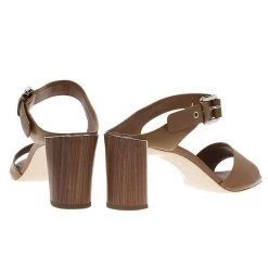 Stella McCartney Brown Faux Leather Buckle Mules Size 40.5 For Women -Stella McCartney Sales luxury women stella mccartney used shoes p67054 0005