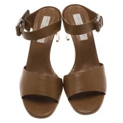 Stella McCartney Brown Faux Leather Buckle Mules Size 40.5 For Women -Stella McCartney Sales luxury women stella mccartney used shoes p67054 0006