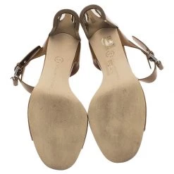 Stella McCartney Brown Faux Leather Buckle Mules Size 40.5 For Women -Stella McCartney Sales luxury women stella mccartney used shoes p67054 0007