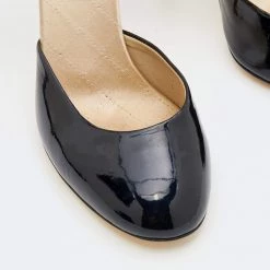 Stella McCartney Beige/ Black Faux Patent Leather D'orsay Pumps Size 37.5 For Women -Stella McCartney Sales luxury women stella mccartney used shoes p671343 006