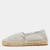 Stella McCartney Metallic Silver Mesh And Faux Leather Trims Slip On Espadrille Flats Size 37 For Women -Stella McCartney Sales luxury women stella mccartney used shoes p674263 004